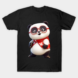 Cute Animal Characters Art 6 -panda- T-Shirt